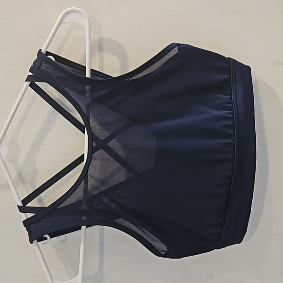Offline by Aerie Navy Mesh Strappy Sports Bra S NWOT - Picture 3 of 5